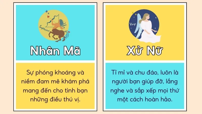 Tổng quan: cung Xử Nữ có hợp với cung Nhân Mã?